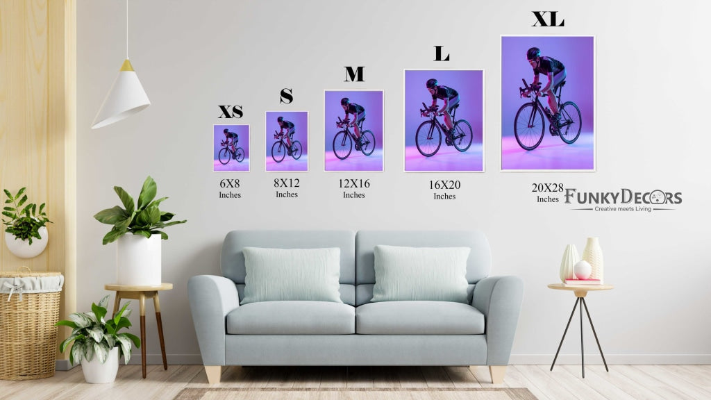 Cycling - Sports Art Frame For Wall Decor- Funkydecors Posters Prints & Visual Artwork
