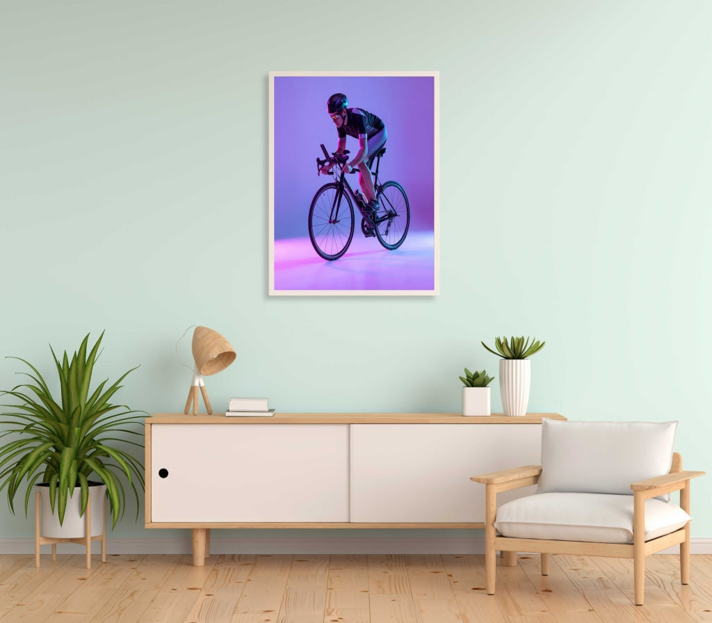 Cycling - Sports Art Frame For Wall Decor- Funkydecors Xs / White Posters Prints &amp; Visual Artwork