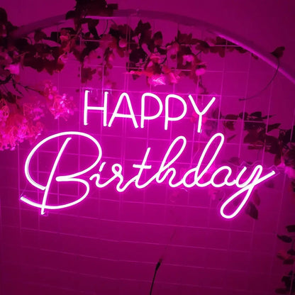 Happy Birthday Neon Sign For Wall Decor- FunkyDecors