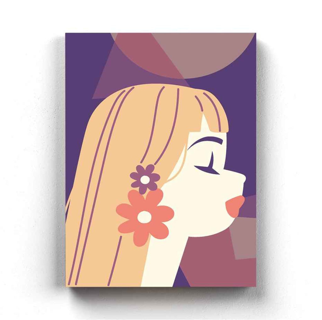 Danglers Love - Women Portrait Art Frame For Wall Decor- Funkydecors Xs / Canvas Posters Prints &