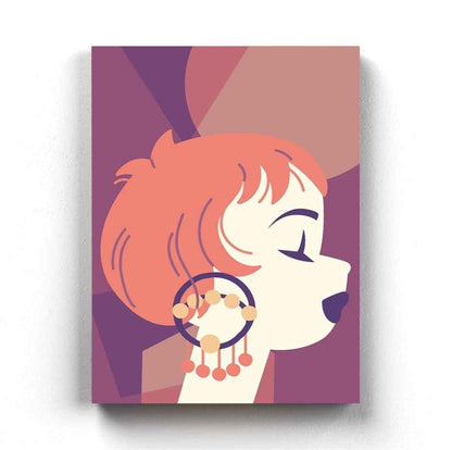 Danglers Love - Women Portrait Art Frame For Wall Decor- Funkydecors Xs / Canvas Posters Prints &