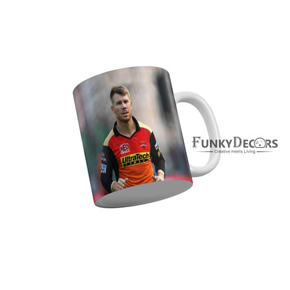 David Warner Sunrisers Hyderabad Coffee Ceramic Mug 350 ML-FunkyDecors IPL Mugs FunkyDecors