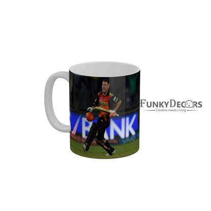 David Warner Sunrisers Hyderabad Coffee Ceramic Mug 350 ML-FunkyDecors IPL Mugs FunkyDecors