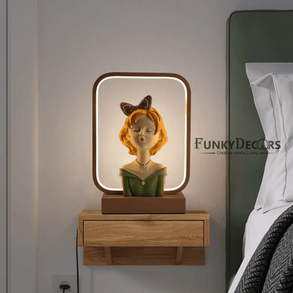 Decorative Girl Face Table Lamp For Christmas Anniversary Birthday Gift Home And Office Decor Lamps