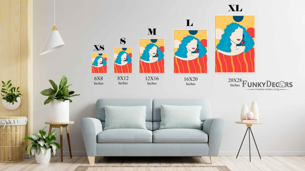 Deep Coloured Women Portrait Art Frame For Wall Decor- Funkydecors Posters Prints & Visual Artwork