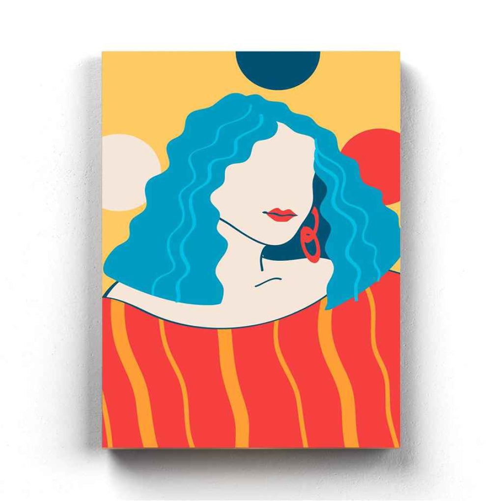 Deep Coloured Women Portrait Art Frame For Wall Decor- Funkydecors Xs / Canvas Posters Prints &amp;