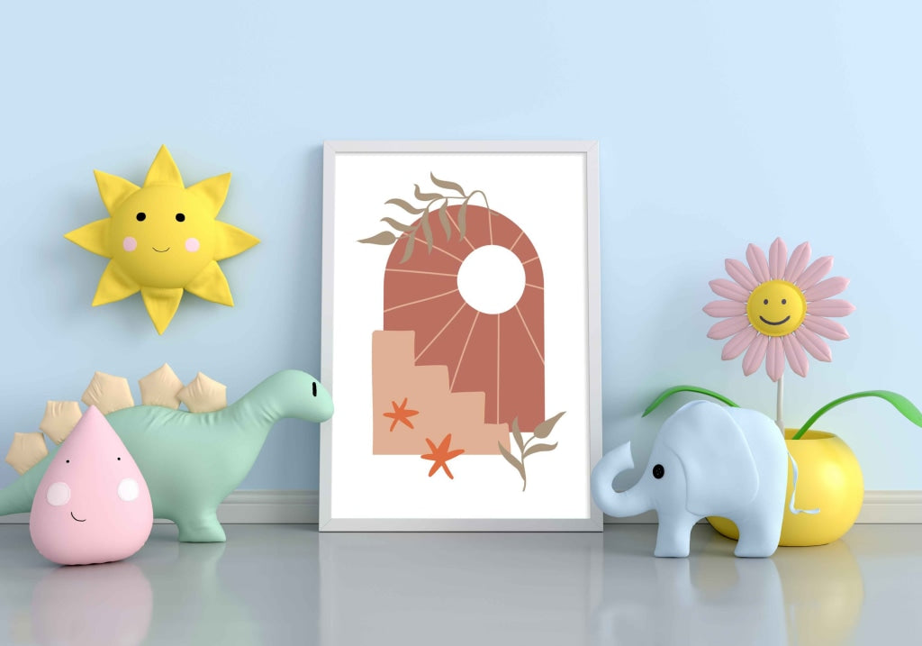Delicate Abstract Art Frame For Wall Decor- Funkydecors Xs / White Posters Prints &amp; Visual Artwork