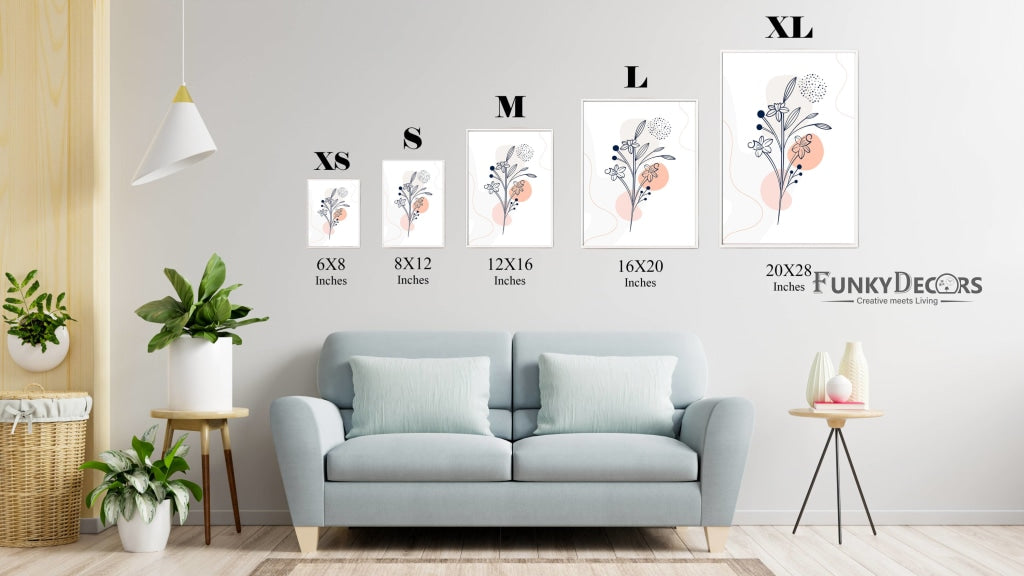 Delicate Floral 3 Panels Art Frame For Wall Decor- Funkydecors Posters Prints &amp; Visual Artwork