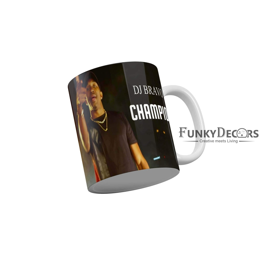 Dj Bravo Champion Csk Coffee Ceramic Mug 350 Ml-Funkydecors Mugs