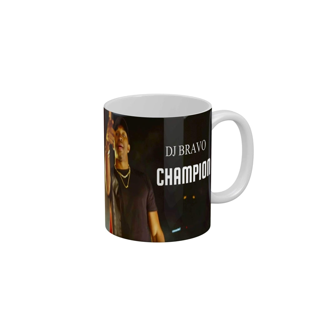 Dj Bravo Champion CSK Coffee Ceramic Mug 350 ML-FunkyDecors IPL Mugs FunkyDecors