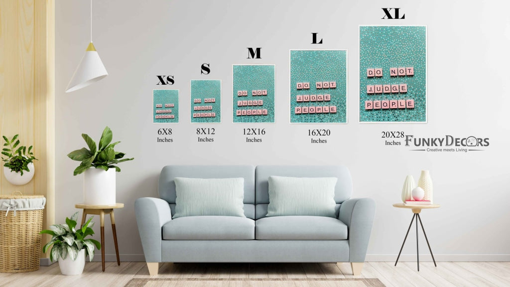 Do Not Judge People - Life Quotes Art Frame For Wall Decor- Funkydecors Posters Prints & Visual