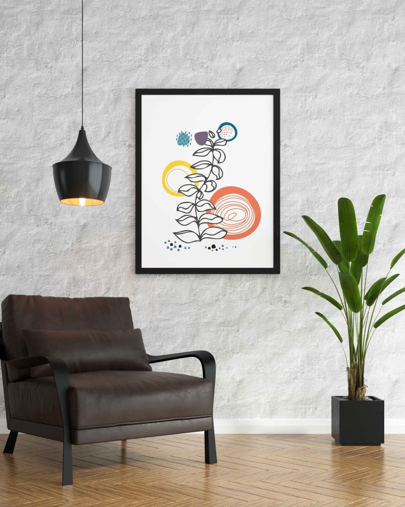 Doddle Line Art Frame For Wall Decor- Funkydecors Xs / Black Posters Prints & Visual Artwork