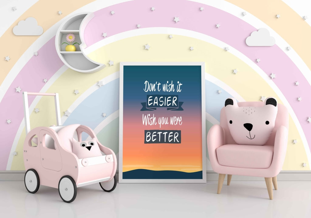 Dont Wish It Easier You Were Better - Motivation Quotes Art Frame For Wall Decor- Funkydecors Xs /