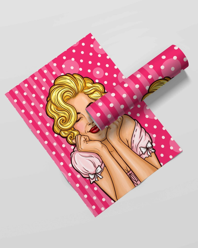 Dreamy Girl Pop Art Frame For Wall Decor- Funkydecors Xs / Roll Posters Prints &amp; Visual Artwork