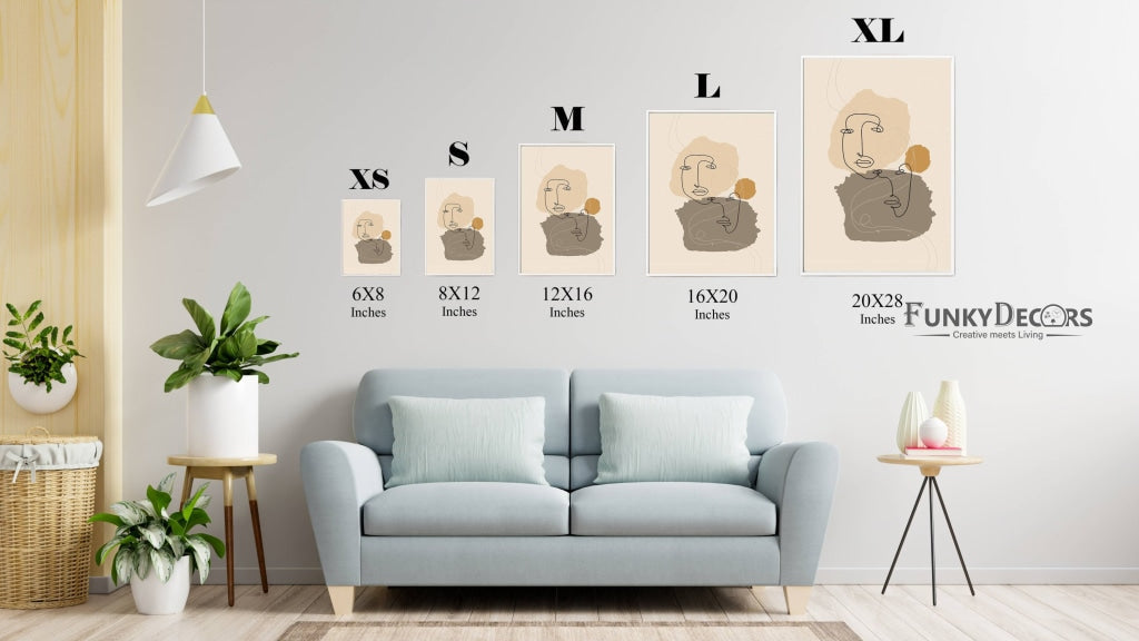Dual Face - Line 3 Panels Art Frame For Wall Decor- Funkydecors Posters Prints &amp; Visual Artwork