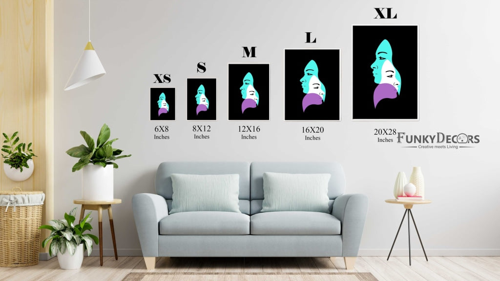 Dual Face - Minimal 2 Panels Art Frame For Wall Decor- Funkydecors Posters Prints & Visual Artwork