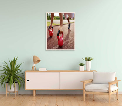 Dumbbell - Sports Art Frame For Wall Decor- Funkydecors Xs / White Posters Prints & Visual Artwork