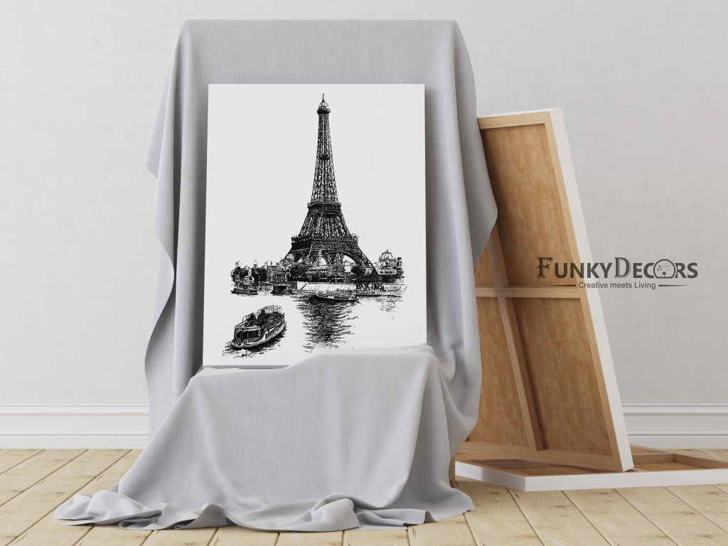 Eiffel Tower - Achromatic Art Frame For Wall Decor- Funkydecors Posters Prints &amp; Visual Artwork