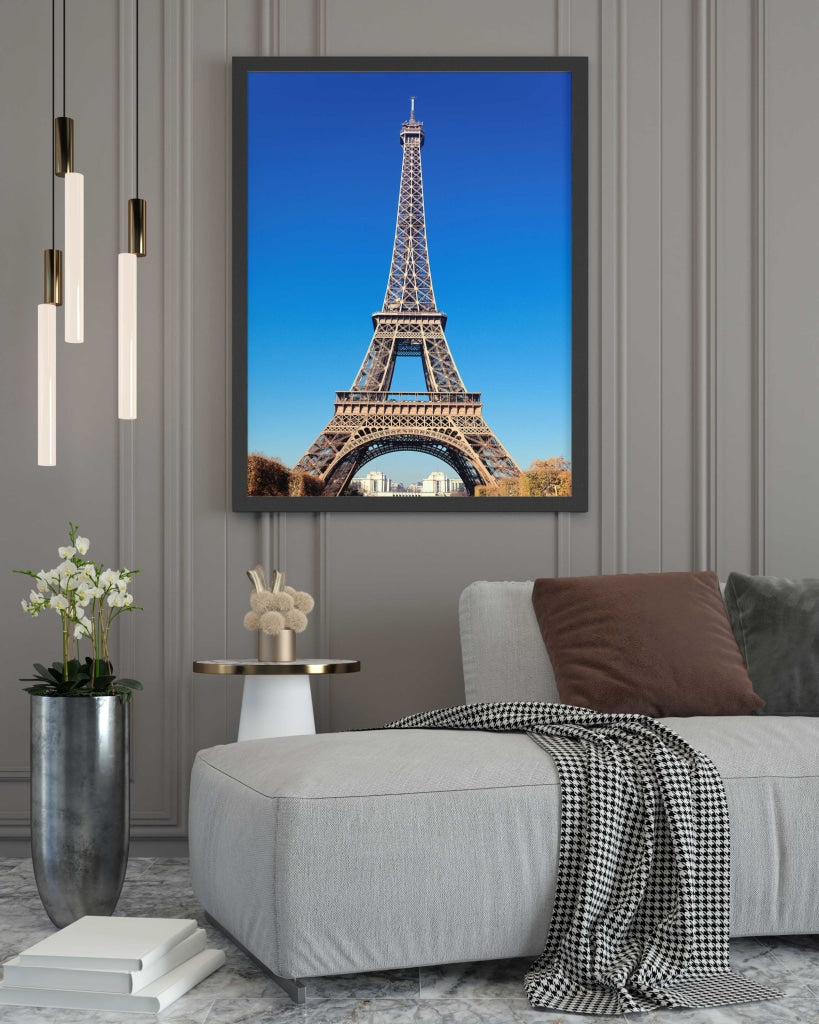 Eiffel Tower - Architectural Art Frame For Wall Decor- Funkydecors Xs / Black Posters Prints &amp;