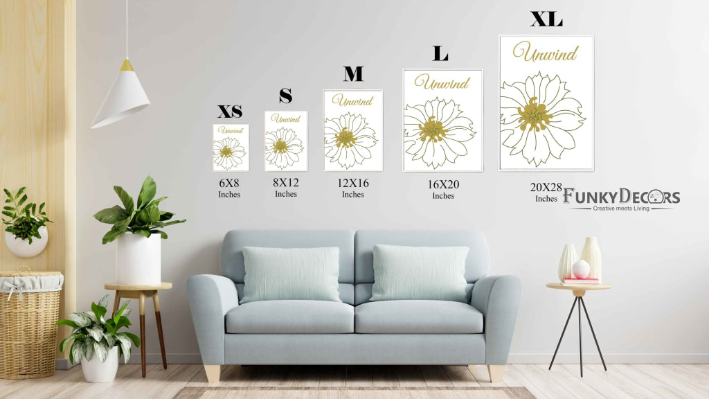 Elegant Floral Frame For Wall Decor- Funkydecors Posters Prints & Visual Artwork