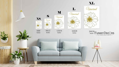 Elegant Floral Frame For Wall Decor- Funkydecors Posters Prints & Visual Artwork