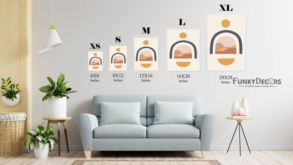 Elegant Minimal 2 Panels Art Frame For Wall Decor- Funkydecors Posters Prints &amp; Visual Artwork
