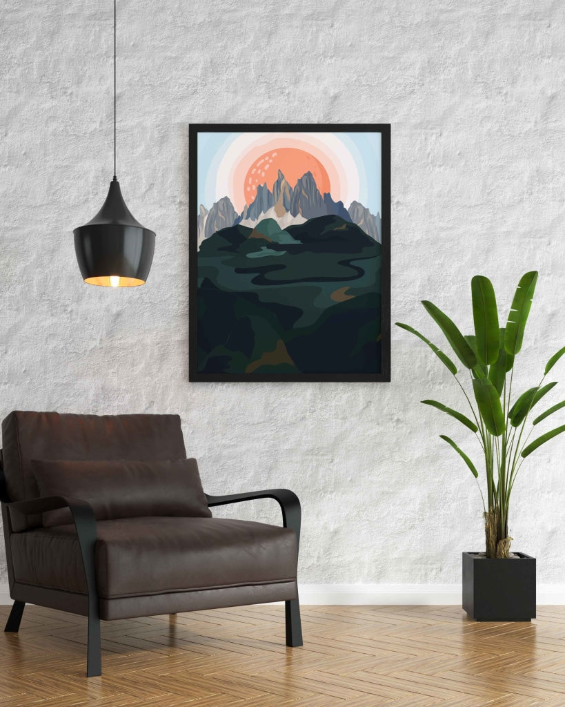 Elegant Nature Art Frame For Wall Decor- Funkydecors Xs / Black Posters Prints &amp; Visual Artwork