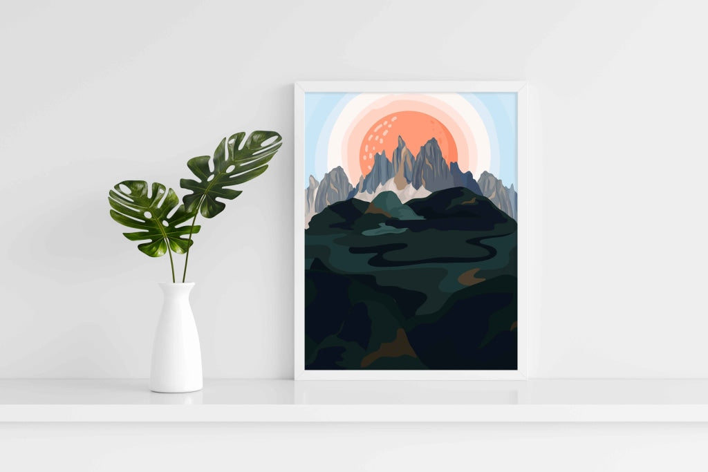 Elegant Nature Art Frame For Wall Decor- Funkydecors Xs / White Posters Prints &amp; Visual Artwork