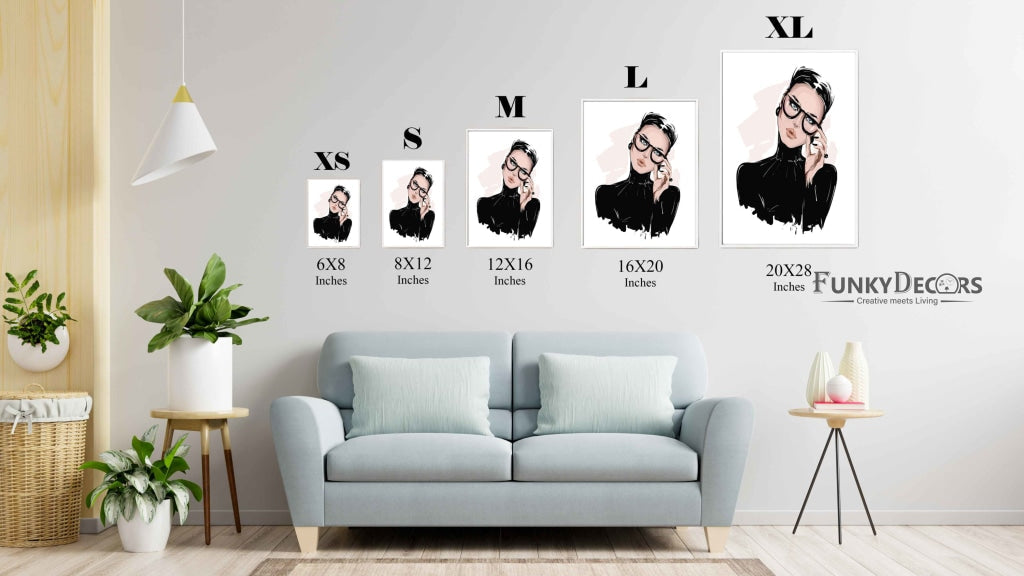 Elegant Women Fashion Art Frame For Wall Decor- Funkydecors Posters Prints &amp; Visual Artwork
