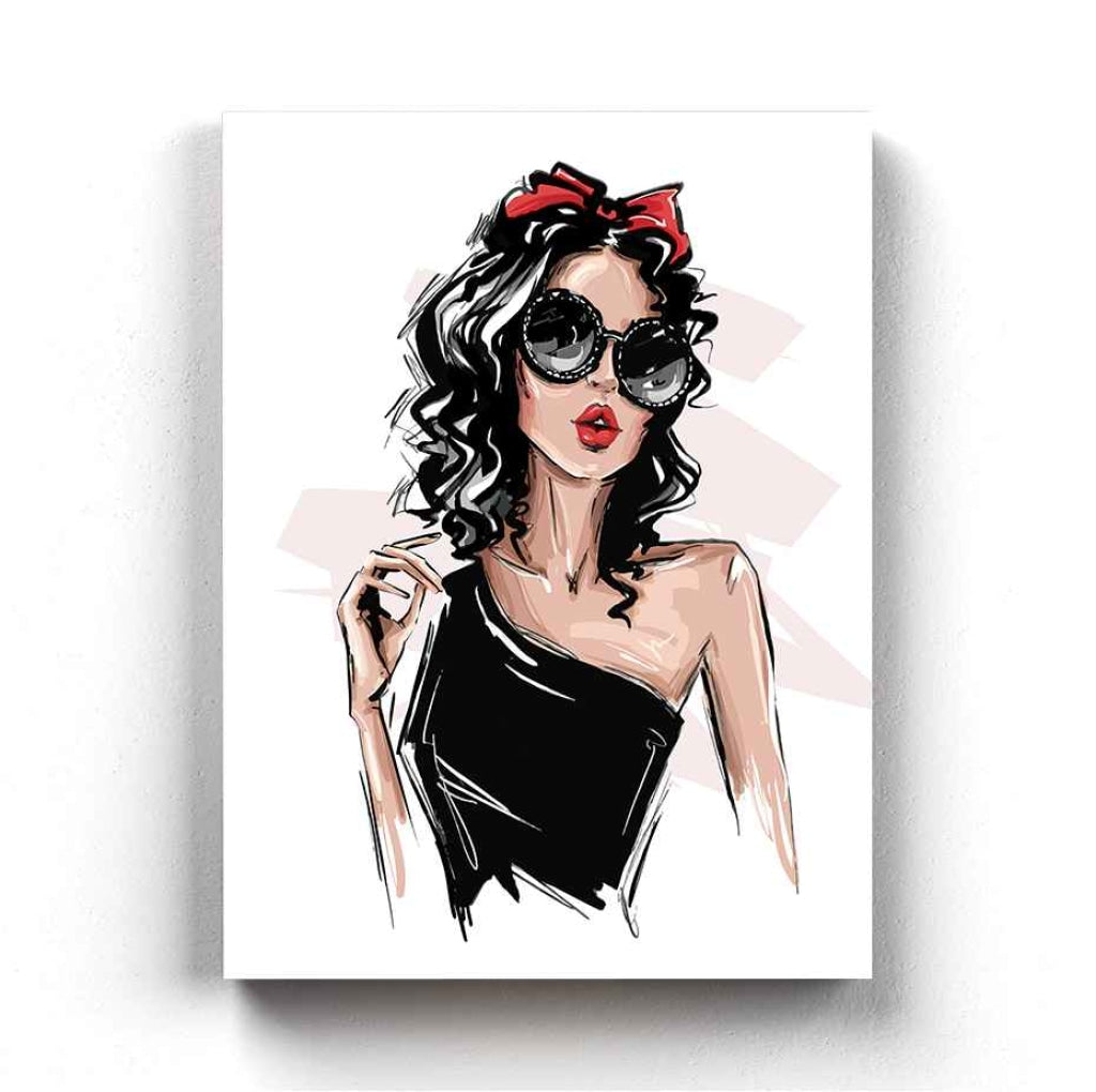 Elegant Women Fashion Art Frame For Wall Decor- Funkydecors Xs / Canvas Posters Prints &amp; Visual