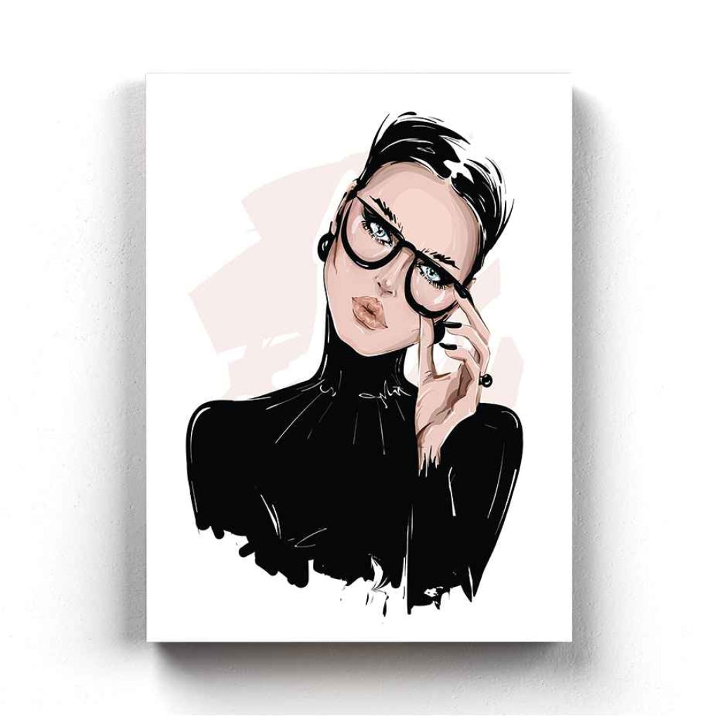 Elegant Women Fashion Art Frame For Wall Decor- Funkydecors Xs / Canvas Posters Prints &amp; Visual