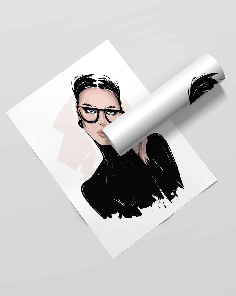 Elegant Women Fashion Art Frame For Wall Decor- Funkydecors Xs / Roll Posters Prints &amp; Visual