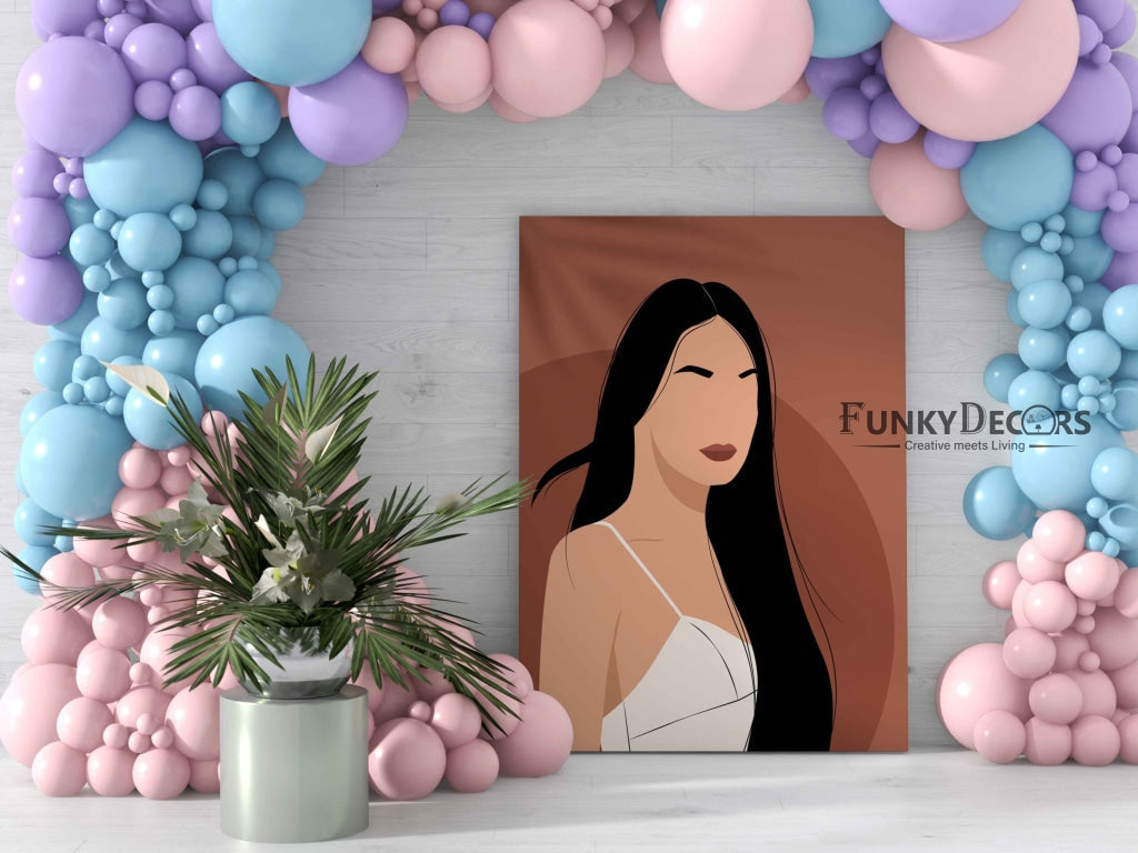 Elegant Women Portrait Art Frame For Wall Decor- Funkydecors Posters Prints & Visual Artwork