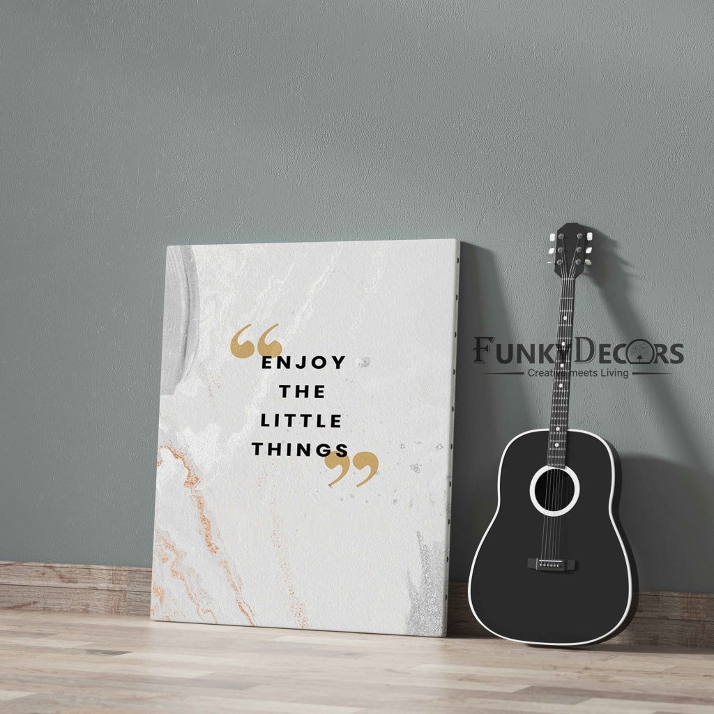 Enjoy The Little Things - Motivational Quotes Art Frame For Wall Decor- Funkydecors Posters Prints &amp;