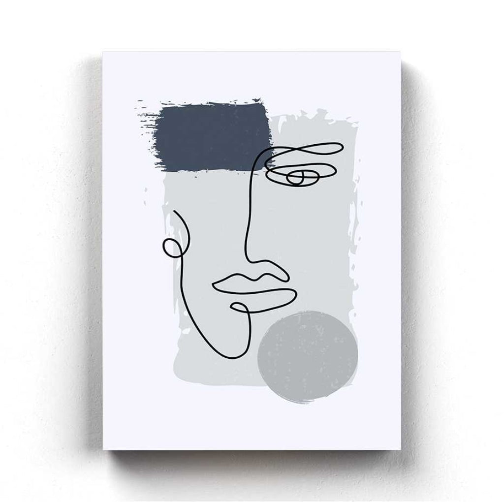 Face Achromatic Art Frame For Wall Decor- Funkydecors Xs / Canvas Posters Prints &amp; Visual Artwork