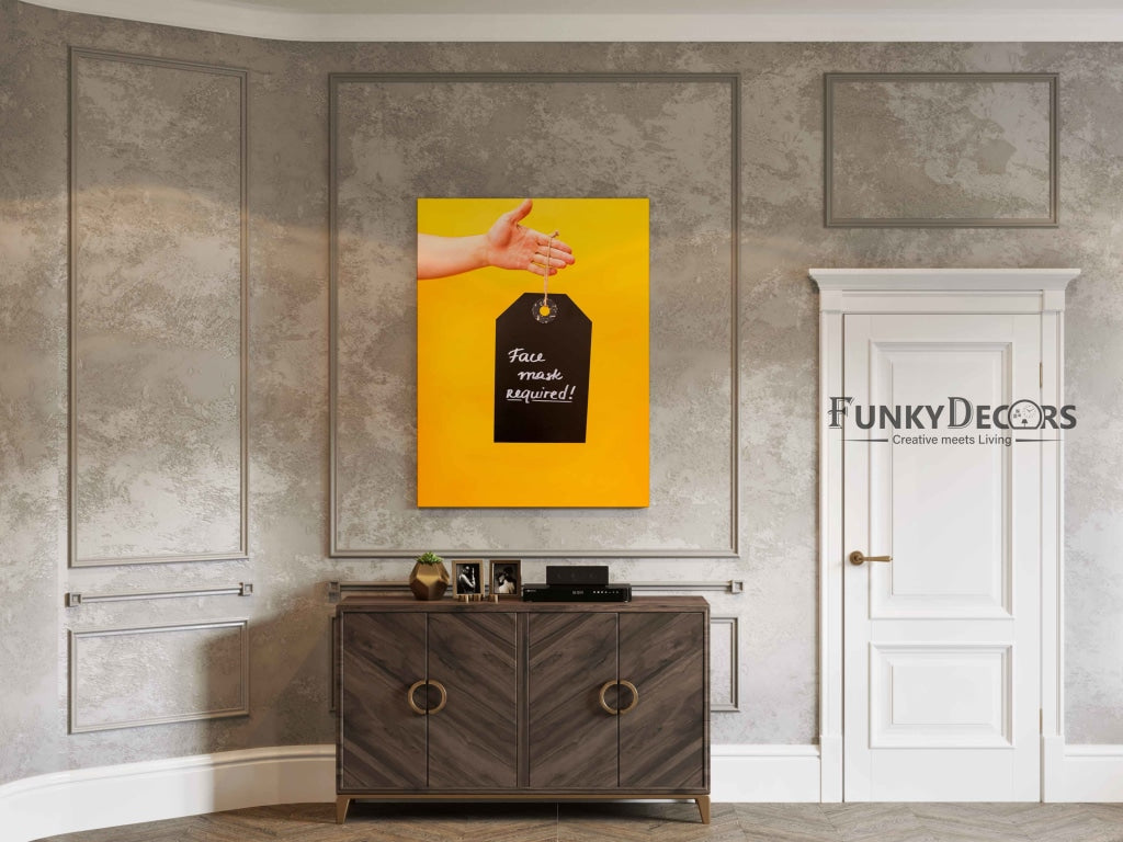 Face Mask Required - Business Art Frame For Wall Decor- Funkydecors Posters Prints &amp; Visual Artwork
