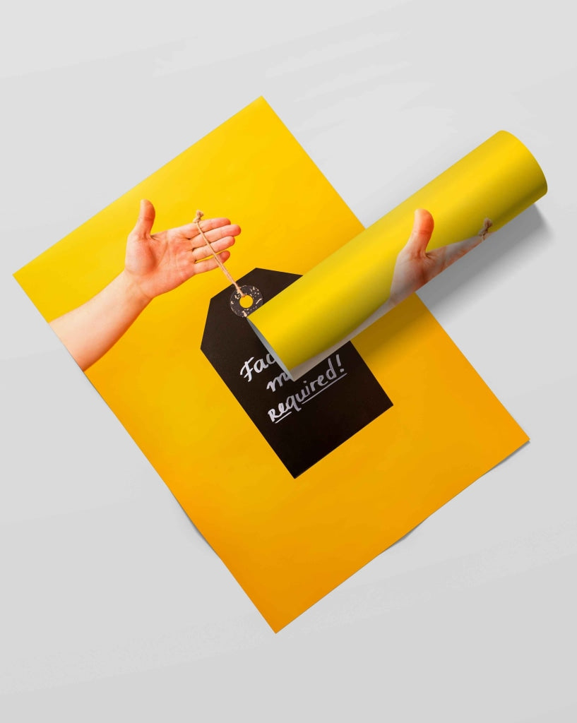Face Mask Required - Business Art Frame For Wall Decor- Funkydecors Xs / Roll Posters Prints &amp;