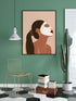 Face Mask Women Portrait Art Frame For Wall Decor- Funkydecors Xs / Black Posters Prints & Visual
