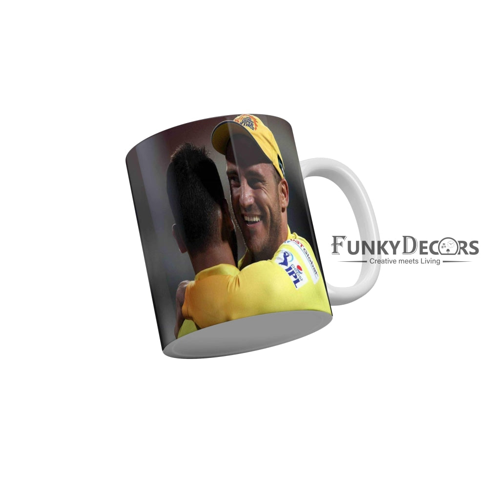 Faf du Plessis CSK Coffee Ceramic Mug 350 ML-FunkyDecors IPL Mugs FunkyDecors