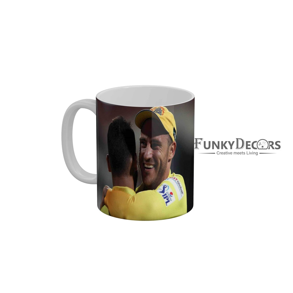 Faf du Plessis CSK Coffee Ceramic Mug 350 ML-FunkyDecors IPL Mugs FunkyDecors