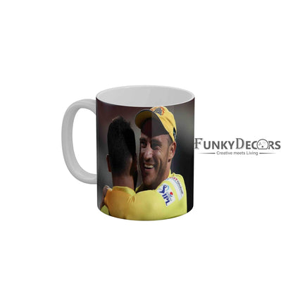 Faf du Plessis CSK Coffee Ceramic Mug 350 ML-FunkyDecors IPL Mugs FunkyDecors