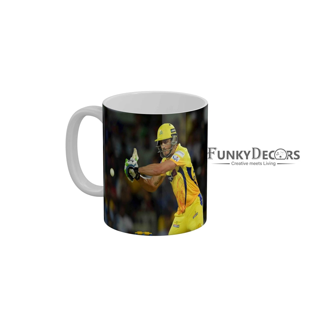 Faf du Plessis CSK Coffee Ceramic Mug 350 ML-FunkyDecors IPL Mugs FunkyDecors