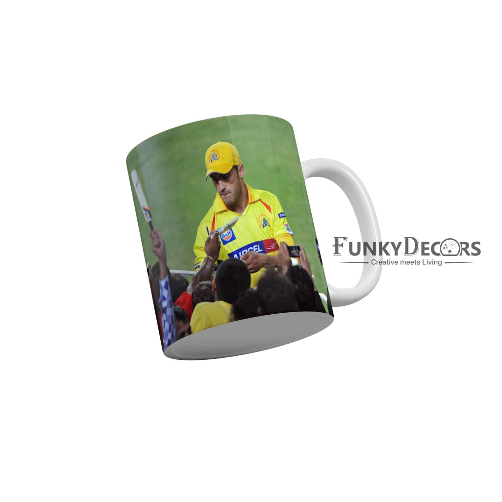 Faf du Plessis CSK Coffee Ceramic Mug 350 ML-FunkyDecors IPL Mugs FunkyDecors