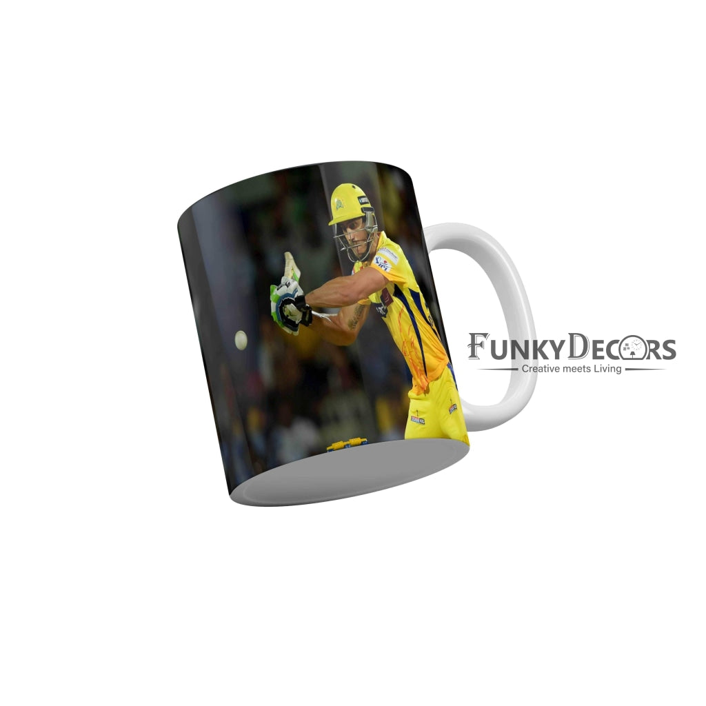 Faf du Plessis CSK Coffee Ceramic Mug 350 ML-FunkyDecors IPL Mugs FunkyDecors