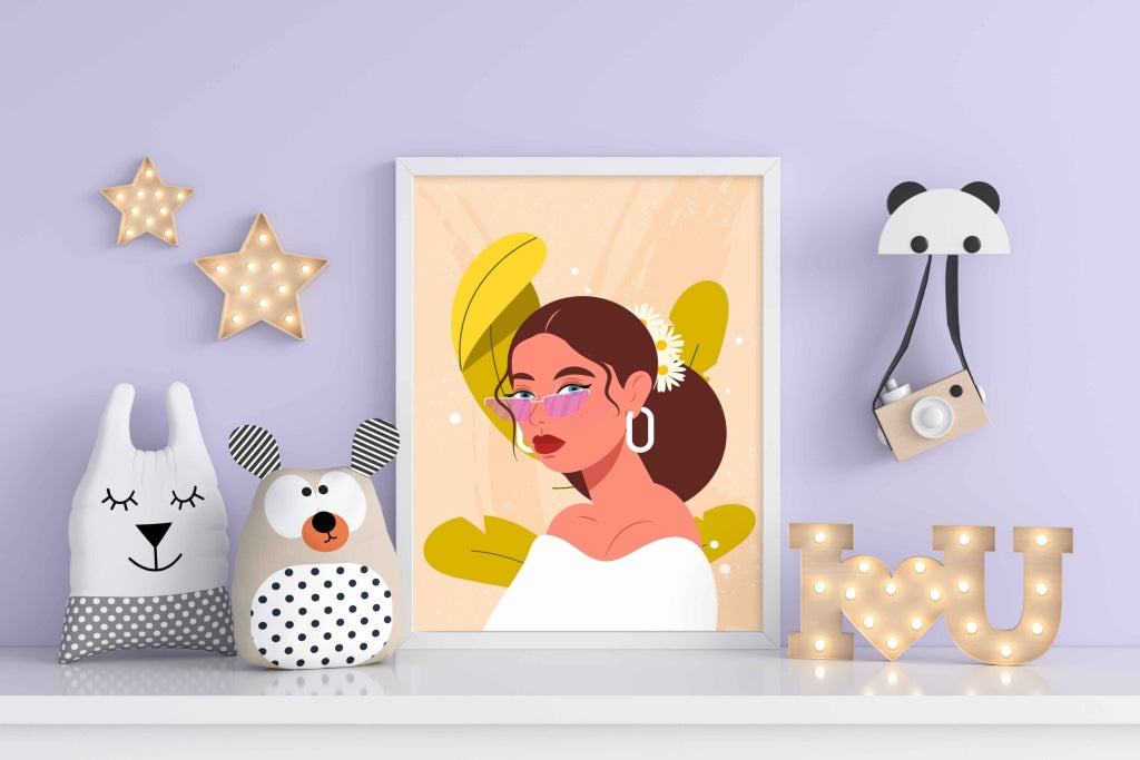 Fairytale Portrait Art Frame For Wall Decor- Funkydecors Xs / White Posters Prints & Visual Artwork