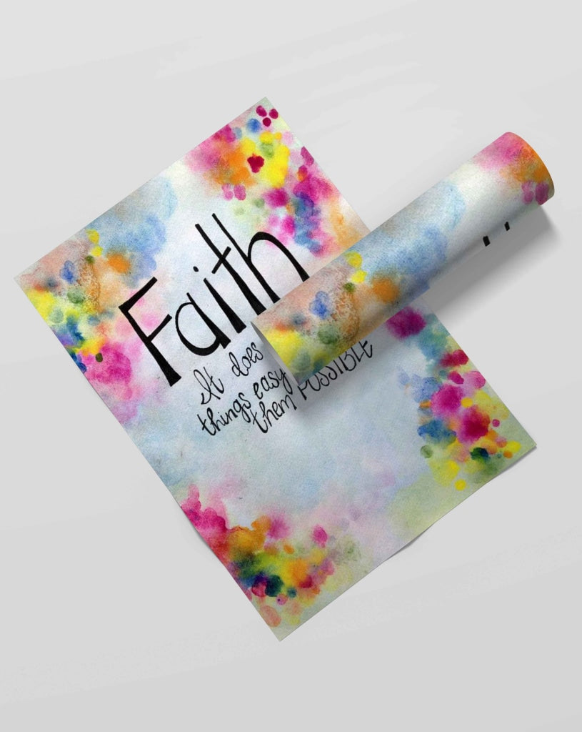 Faith - Motivational Quotes Art Frame For Wall Decor- Funkydecors Xs / Roll Posters Prints &amp; Visual