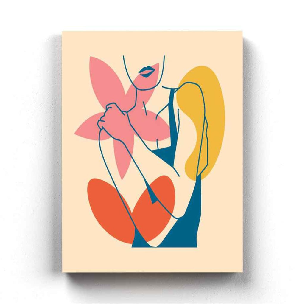 Fashion Colour Block Portrait Frame For Wall Decor- Funkydecors Xs / Canvas Posters Prints & Visual