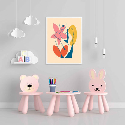 Fashion Colour Block Portrait Frame For Wall Decor- Funkydecors Xs / White Posters Prints & Visual