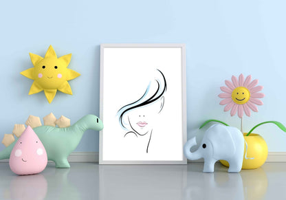 Fashion Line Art Portrait Frame For Wall Decor- Funkydecors Xs / White Posters Prints & Visual
