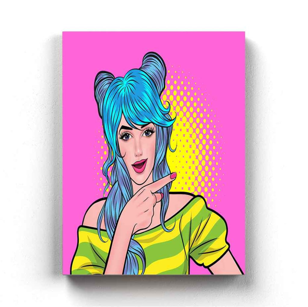 Fashionista Women Pop Art Frame For Wall Decor- Funkydecors Xs / Canvas Posters Prints &amp; Visual
